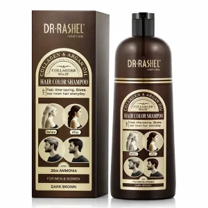 Shampoo Colorante Dr Rashel Marrón Oscuro Cubre Canas