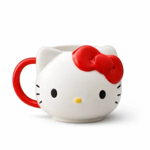 Taza Hello Kitty de Cerámica con Asa Roja