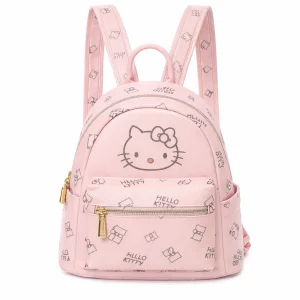 Mochila Hello Kitty Rosa Compacta con Cierre Frontal